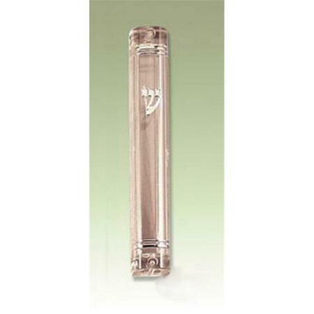 RITE LITE 3.5 in. Small Lucite Rounded Mezuzah - Clear MZR-34-S